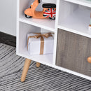 Particle Board Multi-Compartment Shelving Unit - White/Brown