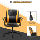 Vinsetto PU Leather Upholstered Gaming Chair Yellow/Black