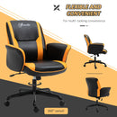 Vinsetto PU Leather Upholstered Gaming Chair Yellow/Black