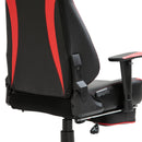 Vinsetto PU Leather Gaming Office Chair Bull Horn Headrest Gaming Chair w/ Retractable Footrest Red