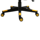 Vinsetto PU Leather Bull Horn Headrest Gaming Chair w/ Retractable Footrest Yellow