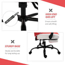 Vinsetto PU Leather Ergonomic Reclining Gaming Chair w/ Retractable Footrest Red/White