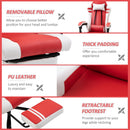 Vinsetto PU Leather Ergonomic Reclining Gaming Chair w/ Retractable Footrest Red/White