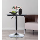 Chrome Steel Height Adjustable Round Bar Table Dinning Table Black