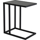Steel Frame C-Shaped Side Table Black