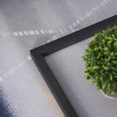 Steel Frame C-Shaped Side Table Black