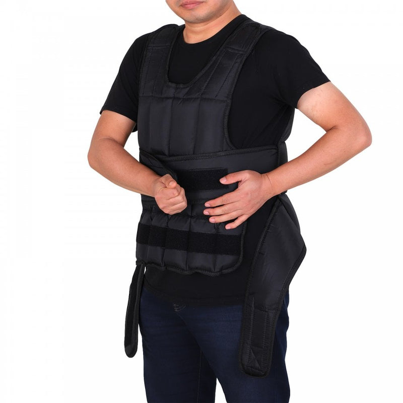 15kg Adjustable Metal Sand Weight Vest Black
