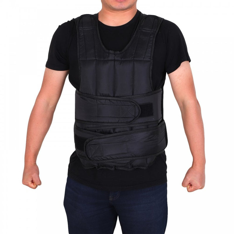 15kg Adjustable Metal Sand Weight Vest Black