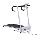 Steel Folding Motorized Home Treadmill W/ LCD Monitor White