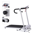 Steel Folding Motorized Home Treadmill W/ LCD Monitor White