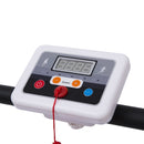 Steel Folding Motorized Home Treadmill W/ LCD Monitor White