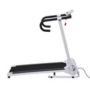 Steel Folding Motorized Home Treadmill W/ LCD Monitor White
