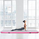 3m Gymnastics Mat Inflatable PVC Yoga Training Exercise Mat Pink