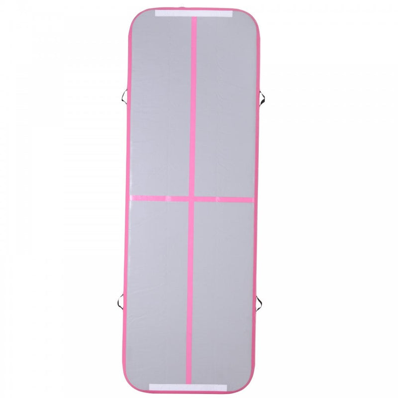 3m Gymnastics Mat Inflatable PVC Yoga Training Exercise Mat Pink