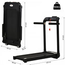 HOMCOM 600W Foldable Steel Motorised Treadmill Running Machine w/ LCD Monitor Black
