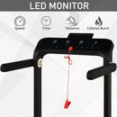 HOMCOM 600W Foldable Steel Motorised Treadmill Running Machine w/ LCD Monitor Black