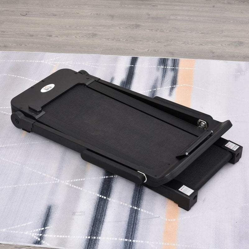 HOMCOM 600W Foldable Steel Motorised Treadmill Running Machine w/ LCD Monitor Black