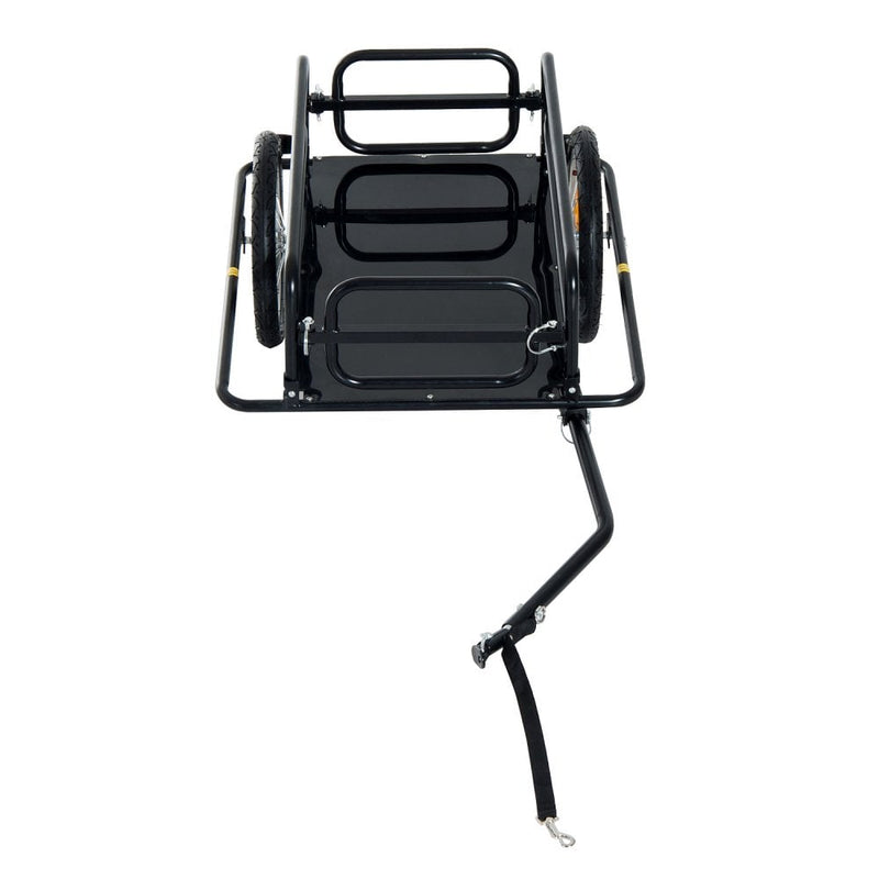Aosom folding bike cargo trailer store cart with seat post hitch