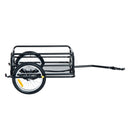 HOMCOM Folding Frame Bike Cargo Trailer Extra Bicycle Storage Carrier W/Hitch-Black