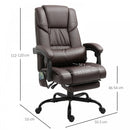 Vinsetto PU Leather 6-Point Massage Desk Chair w/ Remote Brown