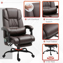 Vinsetto PU Leather 6-Point Massage Desk Chair w/ Remote Brown