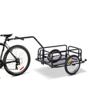 Folding Bicycle Cargo Storage Trolley Cart And Luggage Trailer With Hitch Black