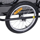 Folding Bicycle Cargo Storage Trolley Cart And Luggage Trailer With Hitch Black