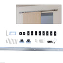6FT 1860mm Sliding Barn Door Kit Modern Closet Hardware Track System Unit for Single Wooden by Wood Roller Style Set