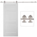 6.6ft Sliding Barn Door Stainless Steel Hardware Kit Silver