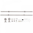 6.6ft Sliding Barn Door Stainless Steel Hardware Kit Silver