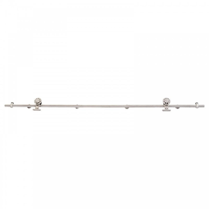 6.6ft Sliding Barn Door Stainless Steel Hardware Kit Silver