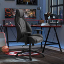 Vinsetto PU Leather Upholstered Adjustable-Sit Home Office Chair Grey/Black