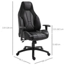 Vinsetto PU Leather Upholstered Adjustable-Sit Home Office Chair Grey/Black