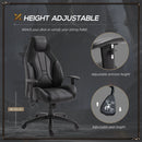 Vinsetto PU Leather Upholstered Adjustable-Sit Home Office Chair Grey/Black