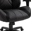 Vinsetto PU Leather Upholstered Adjustable-Sit Home Office Chair Grey/Black