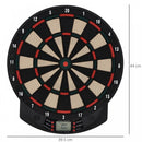 HOMCOM Plastic Electronic Dartboard W/ 6 Darts Black