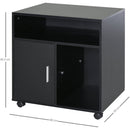 Particle Board 4-Compartment Storage Unit Black