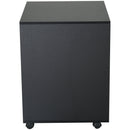 Particle Board 4-Compartment Storage Unit Black