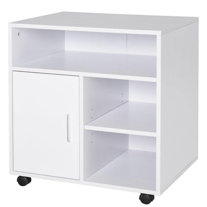 Particle Board 4-Compartment Storage Unit White