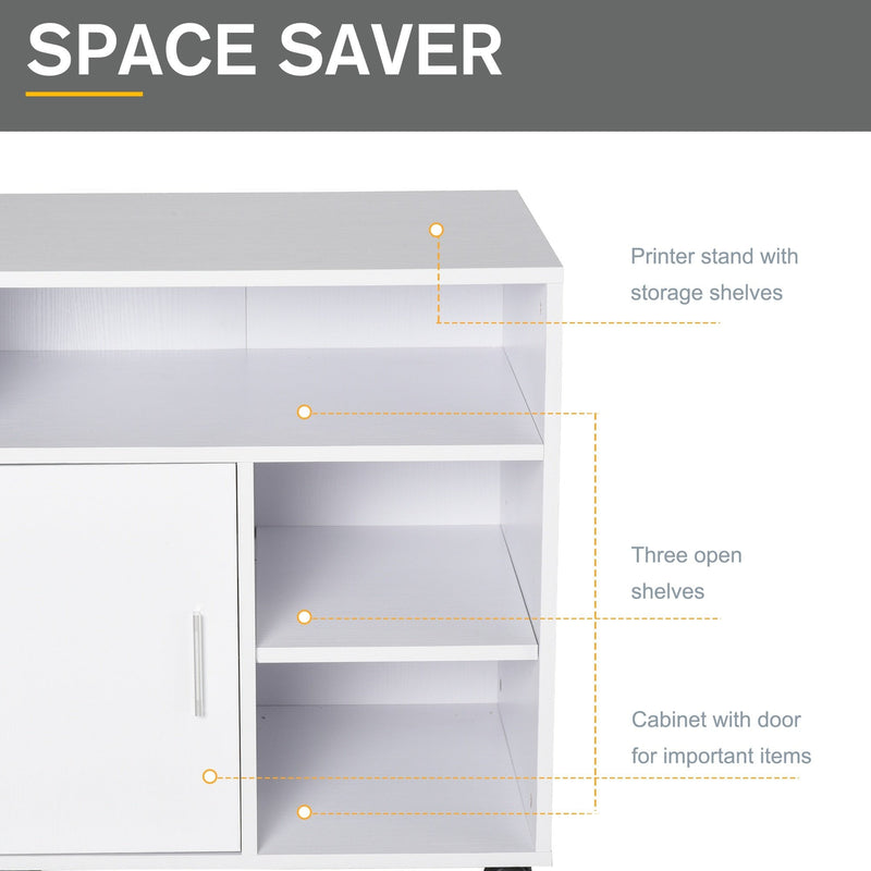 Particle Board 4-Compartment Storage Unit White