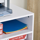 Particle Board 4-Compartment Storage Unit White