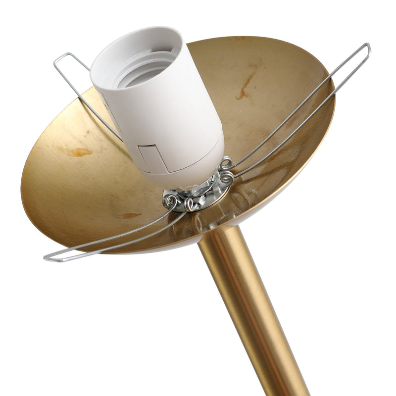HOMCOM Steel Glass Sphere Floor Lamp Gold
