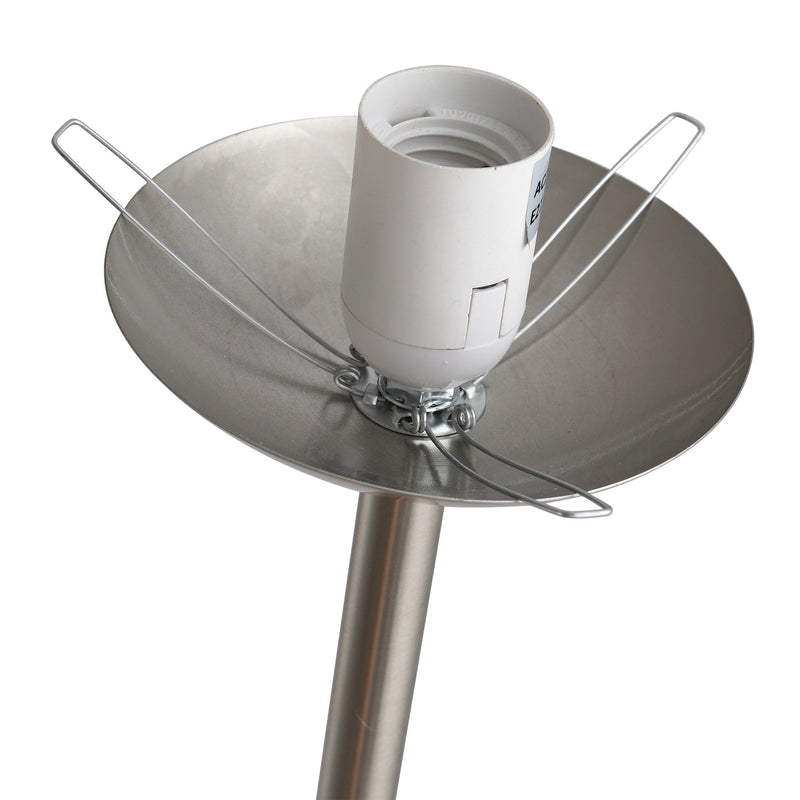 HOMCOM Steel Glass Sphere Floor Lamp Grey