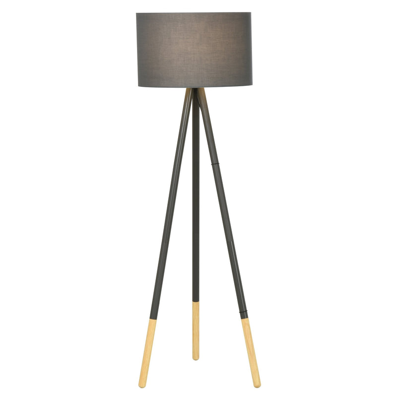 HOMCOM Steel Detachable Tripod Floor Lamp - Grey