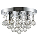 HOMCOM Mini Style Modern Crystal Ceiling Lamp Crystal Chandelier for Bedroom, Hallway, Kitchen, G9 Lamp Holder, Silver Study Foyer