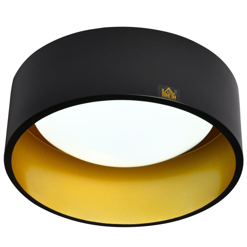 HOMCOM LED Ceiling Light Modern Ceiling Lamp 22W 1500 Lumen Cold White Light Mount Ceiling Lamp for Living Room Bedroom Kitchen Hallway Home Office