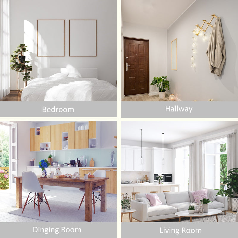 HOMCOM LED Ceiling Light Modern Ceiling Lamp 22W 1500 Lumen Cold White Light Mount Ceiling Lamp for Living Room Bedroom Kitchen Hallway Home Office