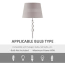 Floor Lamp with Hollow Out Fabric Shade, Chrome Base, Elegant Decoration for Bedroom, Living Room, Study, Grey Standing Bedroom Room