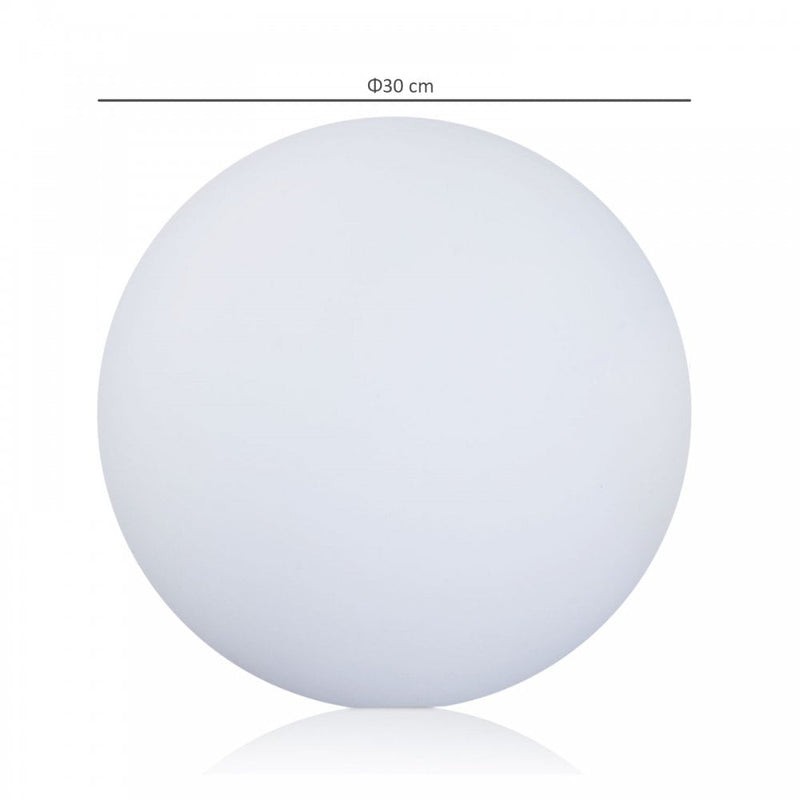 HOMCOM Glowing LED Ball 30CM Colour Change with Rechargeable Battery