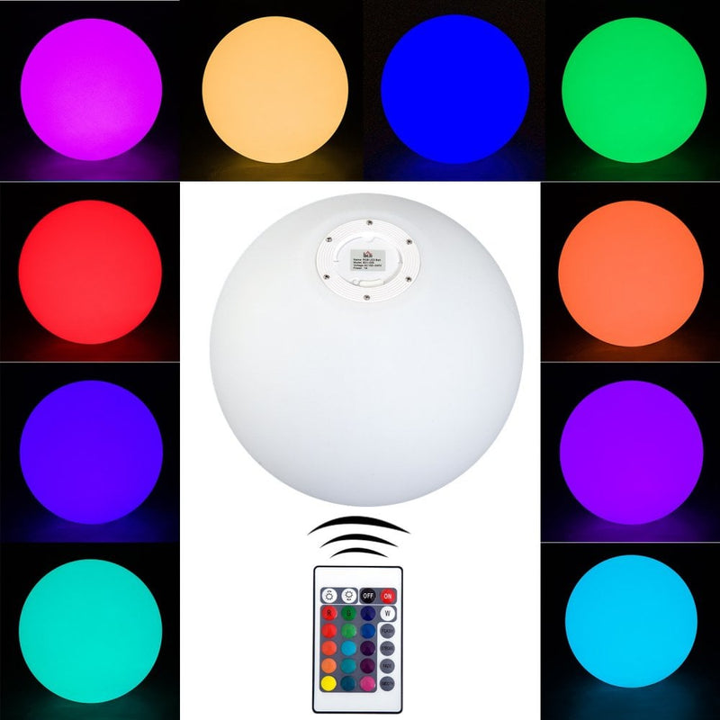 HOMCOM Glowing LED Ball 30CM Colour Change with Rechargeable Battery
